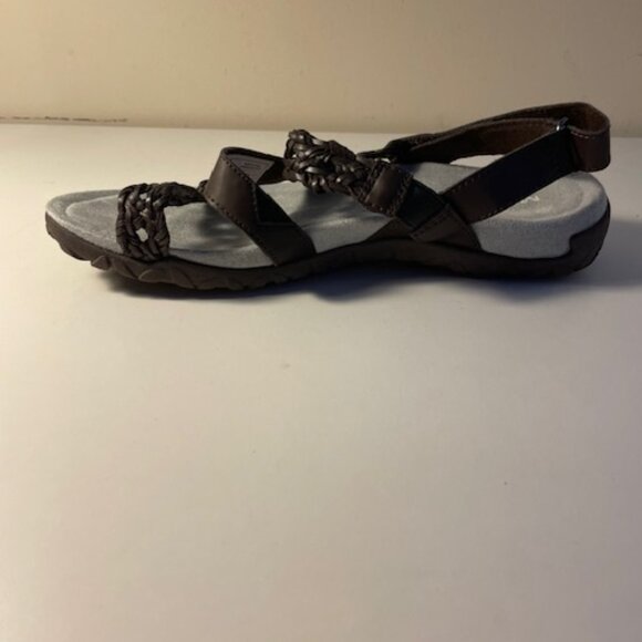 Merrell Sandals Womens 8 Terran Braid Slingback Strappy Espresso Brown Size 7New - Picture 4 of 5